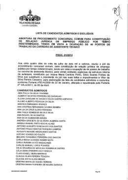 ABERTURA DE PROCEDIMENTO CONCURSAL comum PARA