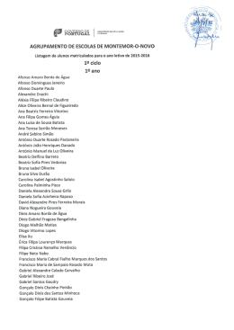 AGRUPAMENTO DE ESCOLAS DE MONTEMOR-O-NOVO