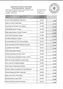Grupo de Recrutamento: C&oacute;digo 320 (final)