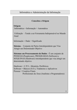 Inform&aacute;tica e Administra&ccedil;&atilde;o da Informa&ccedil;&atilde;o