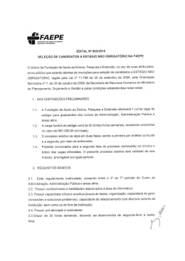 Sele&ccedil;&atilde;o de Candidatos a Est&aacute;gio &ndash; Remunerado