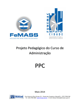 Projeto Pedag&oacute;gico do Curso de Administra&ccedil;&atilde;o