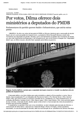 Por Votos, Dilma oferece dois