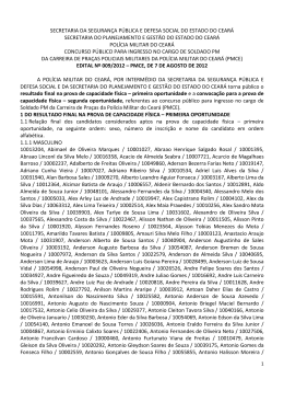 Edital n&deg; 009 - Resultado final prova de capacidade