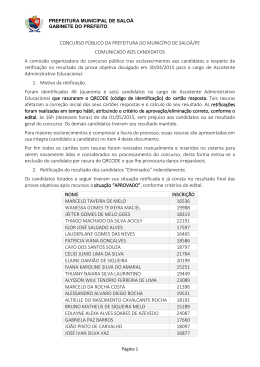 Retifica&ccedil;&atilde;o do resultado da prova objetiva do cargo de Assistente