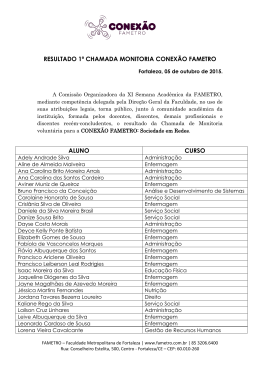 Resultado &ndash; 1 &ordf; Chamada Monitoria Conex&atilde;o 2015