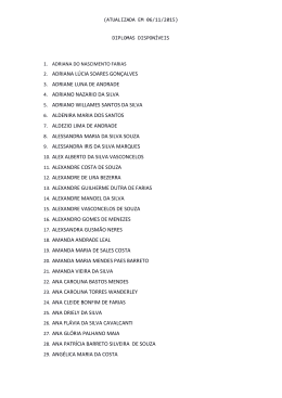 Lista de Diplomas disponiveis.