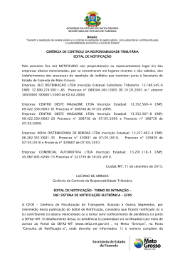 GER&Ecirc;NCIA DE CONTROLE DA RESPONSABILIDADE