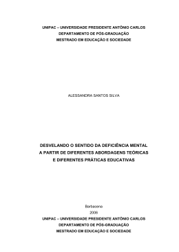 desvelando o sentido da defici&ecirc;ncia mental a partir de