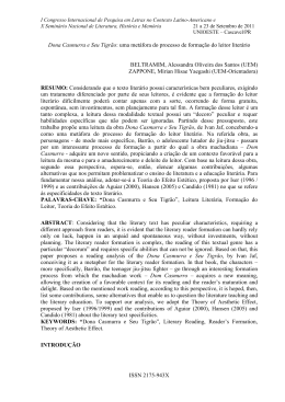 uma met&aacute;fora do processo de forma&ccedil;&atilde;o do leitor liter&aacute;rio
