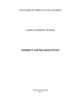 ACESSO &Agrave; JUSTI&Ccedil;A QUALITATIVO