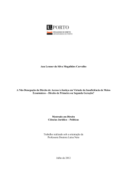 &ldquo;A N&atilde;o denega&ccedil;&atilde;o do Direito de Acesso &agrave; Justi&ccedil;a em virtude da
