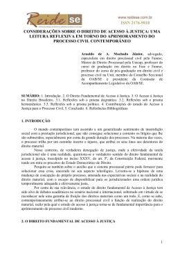 a crise de acesso &agrave; justi&ccedil;a no direito brasileiro