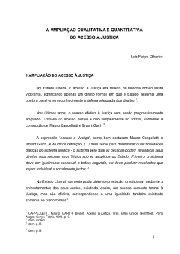 a amplia&ccedil;&atilde;o qualitativa e quantitativa do acesso &agrave; justi&ccedil;a