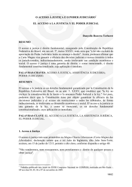 9002 O ACESSO &Agrave; JUSTI&Ccedil;A E O PODER