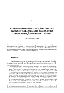 Instrumentos de amplia&ccedil;&atilde;o do acesso &agrave; justi&ccedil;a