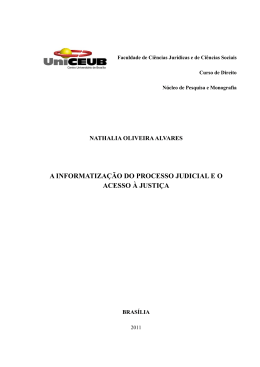 a informatização do processo judicial e o acesso à justiça
