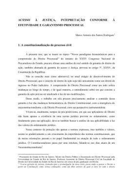 ACESSO &Agrave; JUSTI&Ccedil;A, INTEPRETA&Ccedil;&Atilde;O CONFORME &Agrave;