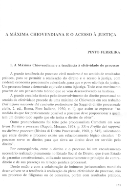 A M&Aacute;XIMA CHIoVENDIANA E o ACESSO &Agrave; JUSTI&Ccedil;A