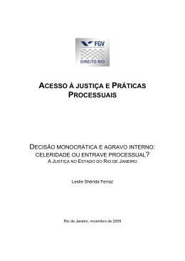 acesso &agrave; justi&ccedil;a e pr&aacute;ticas processuais