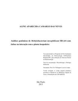 ALINE APARECIDA CAMARGO DAS NEVES An&aacute;lises gen&ocirc;micas
