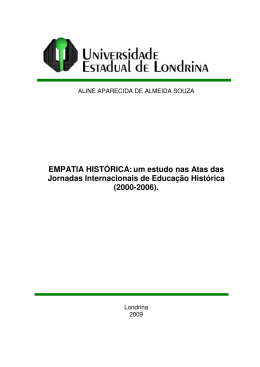 EMPATIA HIST&Oacute;RICA: um estudo nas Atas das Jornadas