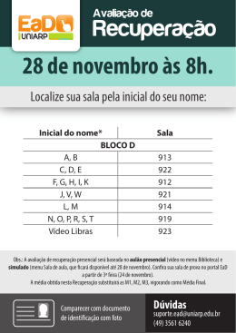 28 de novembro &agrave;s 8h.