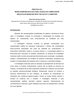 PRÁCTICA III.3 MODELAGEM MOLECULAR COM O