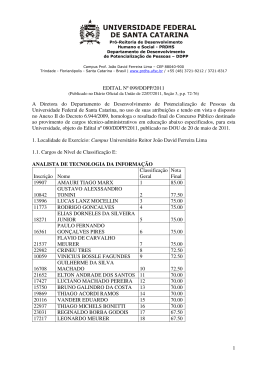 Edital N&deg; 99/DDPP/2011 - Homologa&ccedil;&atilde;o do Resultado Final