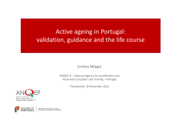 Active ageing in Portugal: validation, guidance and