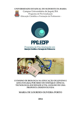 O ensino de biologia na educa&ccedil;&atilde;o de jovens e adultos