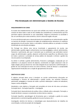 P&oacute;s-Gradua&ccedil;&atilde;o em Administra&ccedil;&atilde;o e Gest&atilde;o de