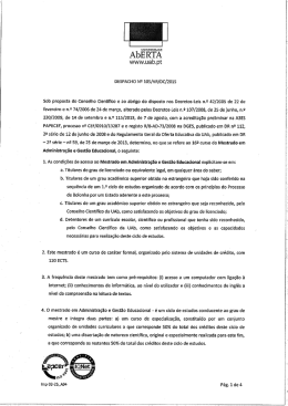 Despacho de Abertura - Universidade Aberta