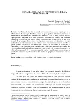 1 GEST&Atilde;O DA EDUCA&Ccedil;&Atilde;O: EM PERSPECTIVA COMPARADA