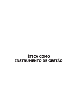 &Eacute;tica como Instrumento de Gest&atilde;o
