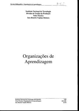 Instituto Nacional de Tecnologia Divis&atilde;o de Gest&atilde;o da Produ&ccedil;&atilde;o