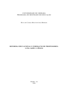 a crise, o poder e o - Universidade de Uberaba