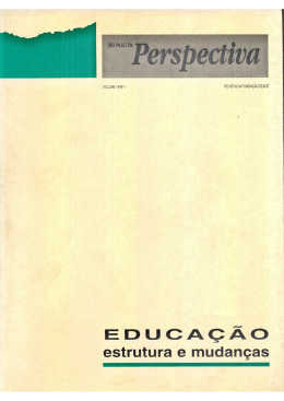 S&atilde;o Paulo em Perspectiva, vol.14 n.1 &ndash; Educa&ccedil;&atilde;o