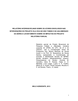 9. Relat&oacute;rio Parcial Eixo Reassentamentos Urbanos