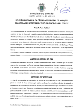 Ata n.º 21 - Câmara Municipal de Monção