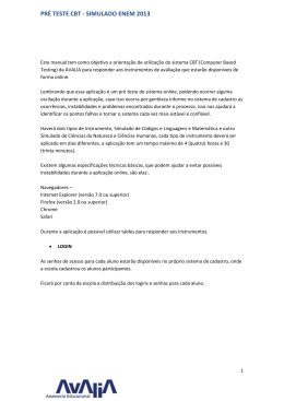 PR&Eacute; TESTE CBT - SIMULADO ENEM 2013
