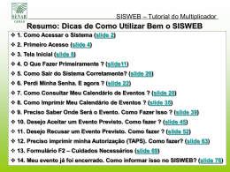 SISWEB – Tutorial do Multiplicador