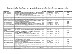 Apresenta&ccedil;&atilde;o de trabalhos para site