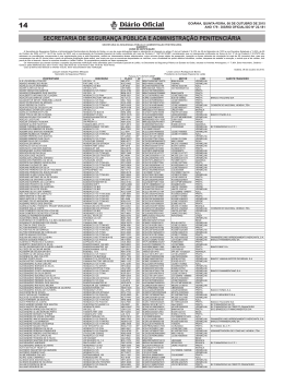 Diário Oficial SECRETARIA DE SEGURANÇA PÚBLICA E