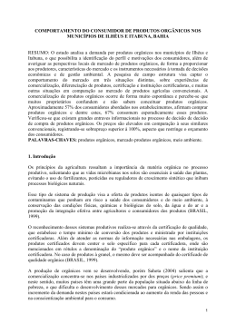 Diagnstico e Anlise do Mercado de Produtos Orgnicos no