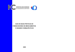 guia de boas pr&aacute;ticas de fornecedores de medicamentos