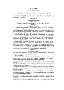 Lei 5-2006 - Regime Juridico das Armas e suas Muni&ccedil;&otilde;es