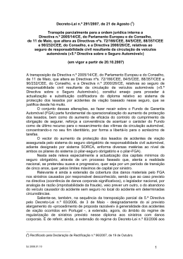 1 Decreto-Lei n.&ordm; 291/2007, de 21 de Agosto (1