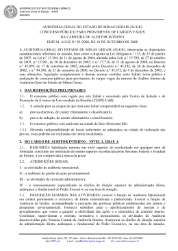 Edital n.&deg; 1 - CESPE / UnB