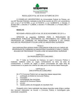 Resolu&ccedil;&atilde;o CONSUNI n&ordm; 82/2014